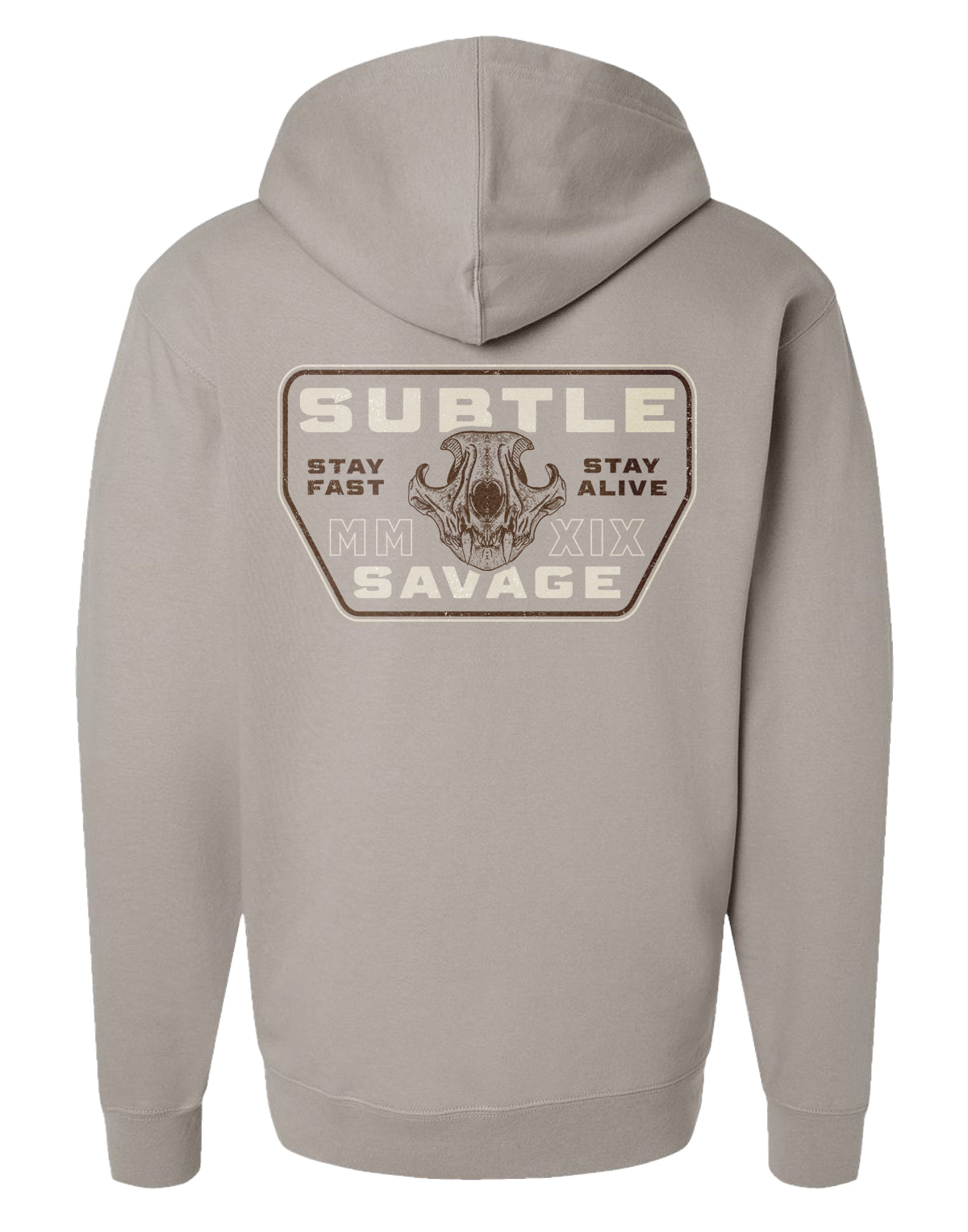 CAT SKULL HOODIE - CEMENT