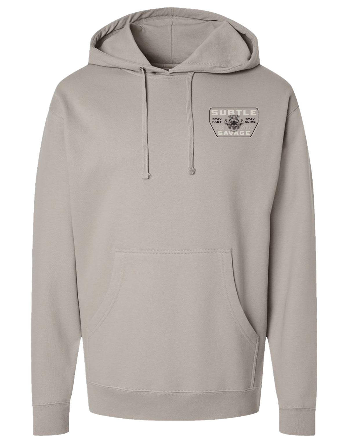 CAT SKULL HOODIE - CEMENT