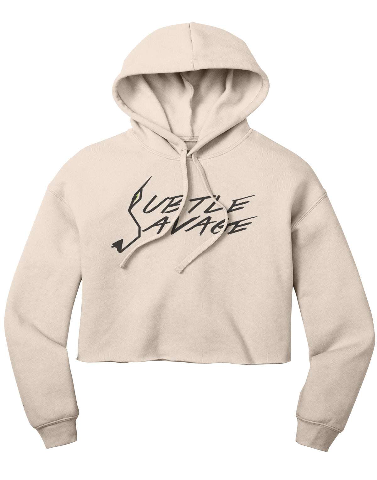 Crop Hoodie - Heather Dust