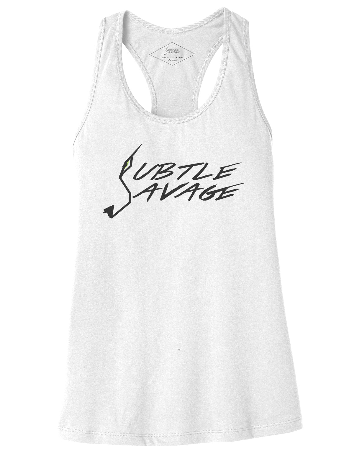 Racer Back Tank - White